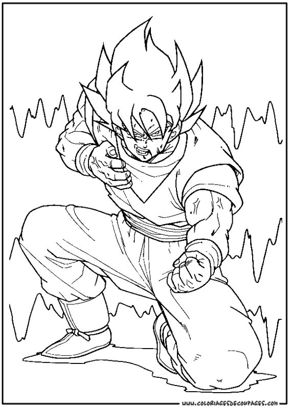 Personnages de Dragon Ball Z en pleine action dans un décor dynamique