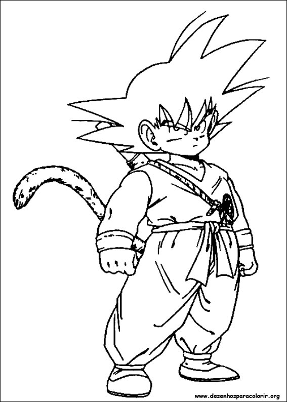 Son Goku en pleine action dans un combat épique