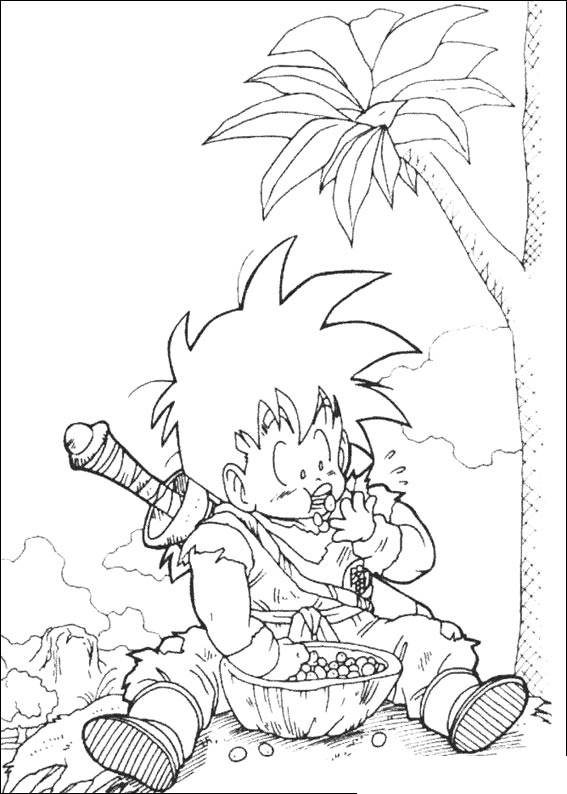 Goku en pleine action dans un combat épique