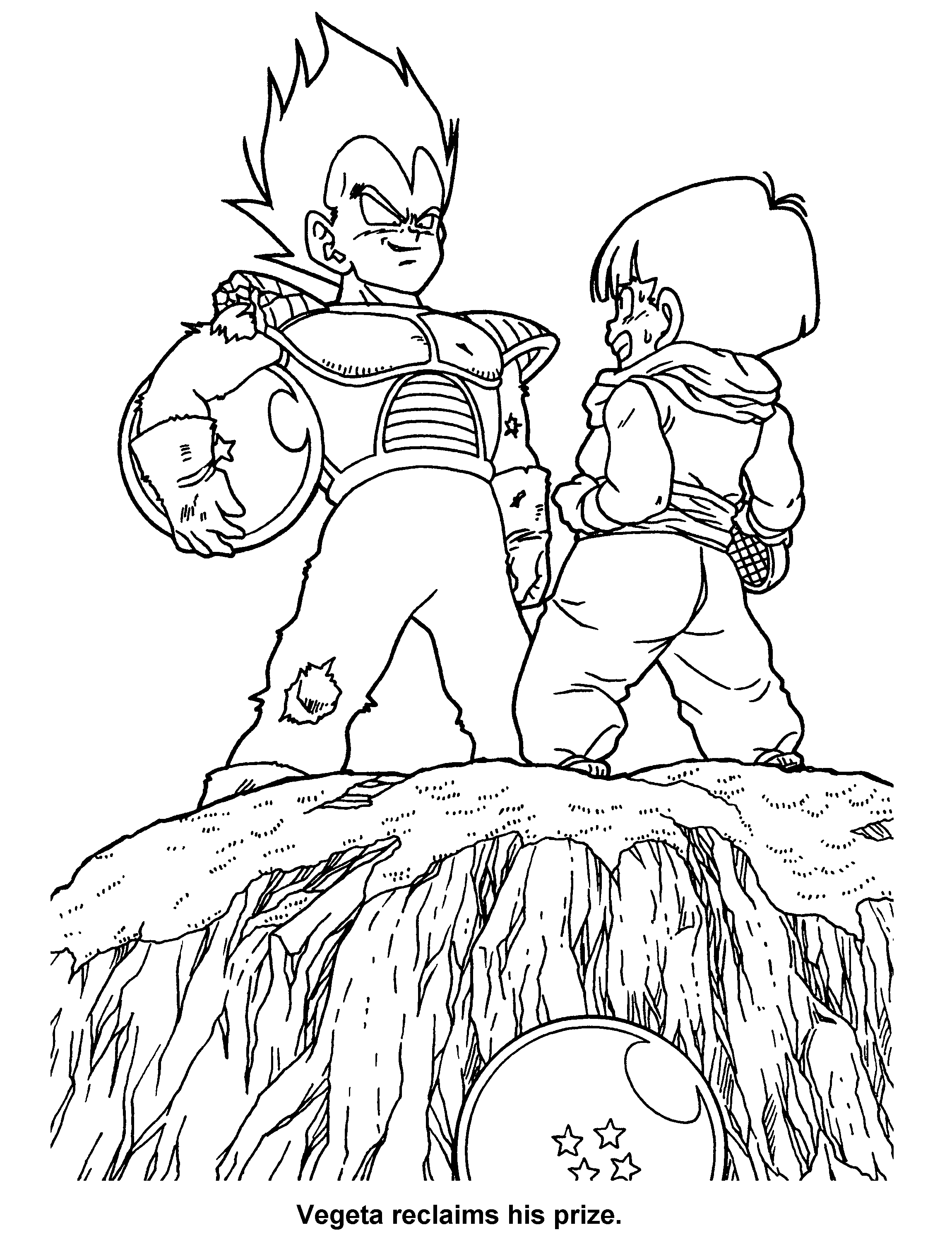 Goku en plein combat contre un adversaire redoutable dans un décor de bataille