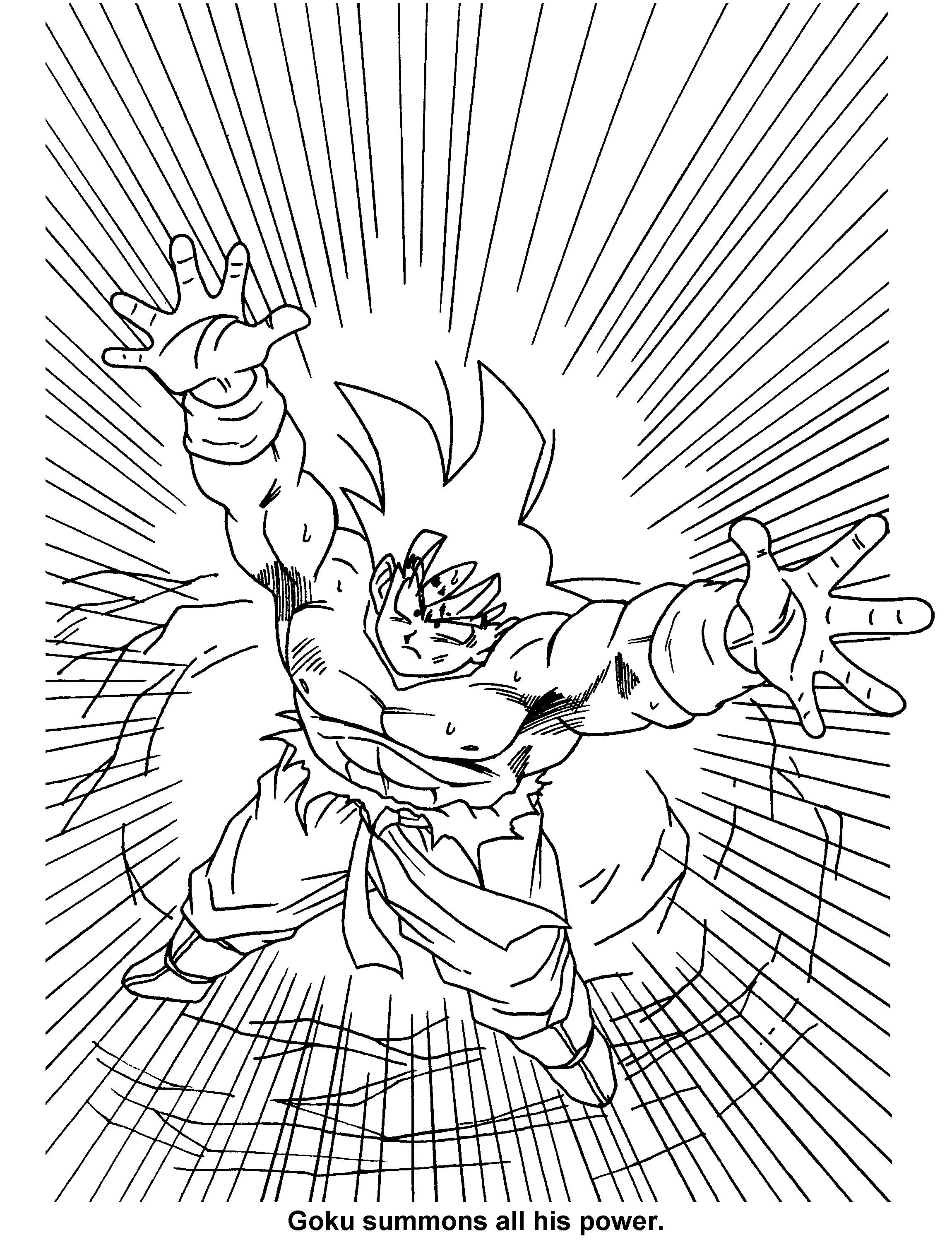 Goku en plein combat contre Freezer dans un décor de Dragon Ball Z