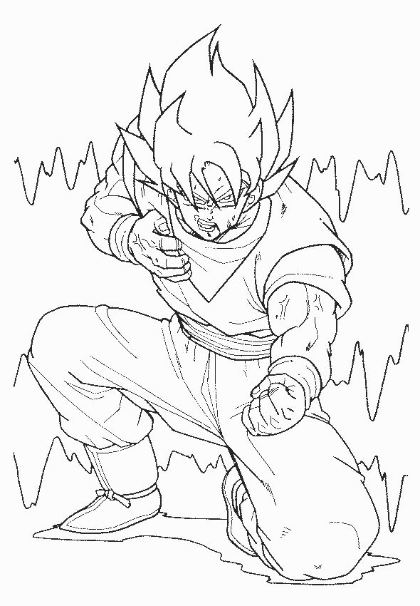Goku en pleine action avec son puissant Kamehameha