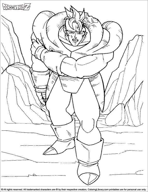 Goku en pleine action avec un Kamehameha sur fond de montagnes