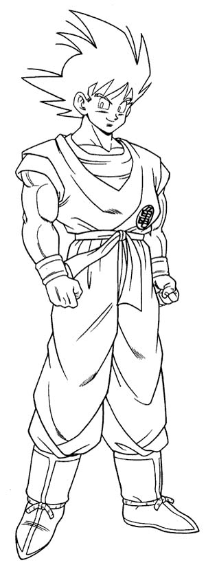 Goku en pleine action avec un décor de combat dynamique