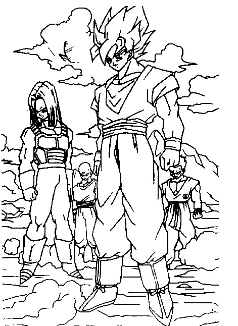 Goku en pleine action avec un adversaire dans un décor de combat