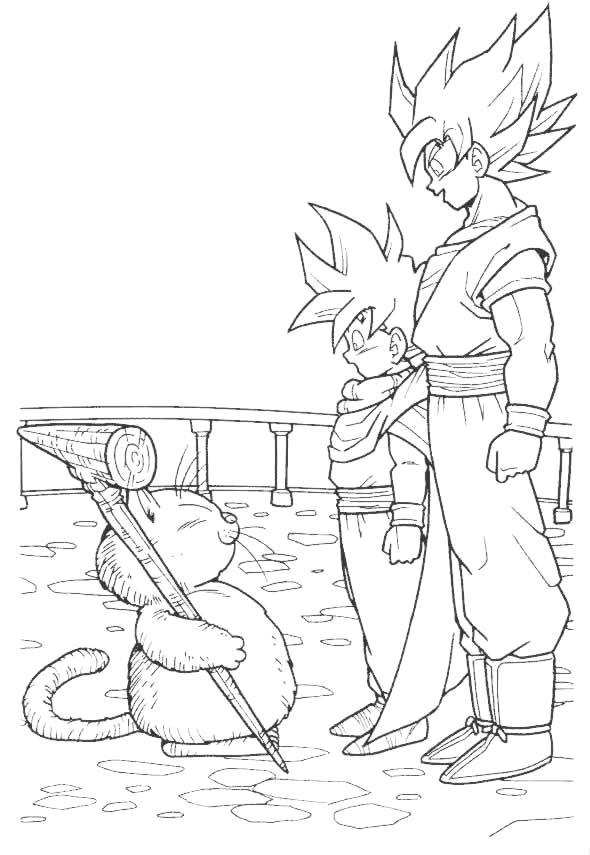 Goku en pleine action avec son nuage magique dans Dragon Ball Z