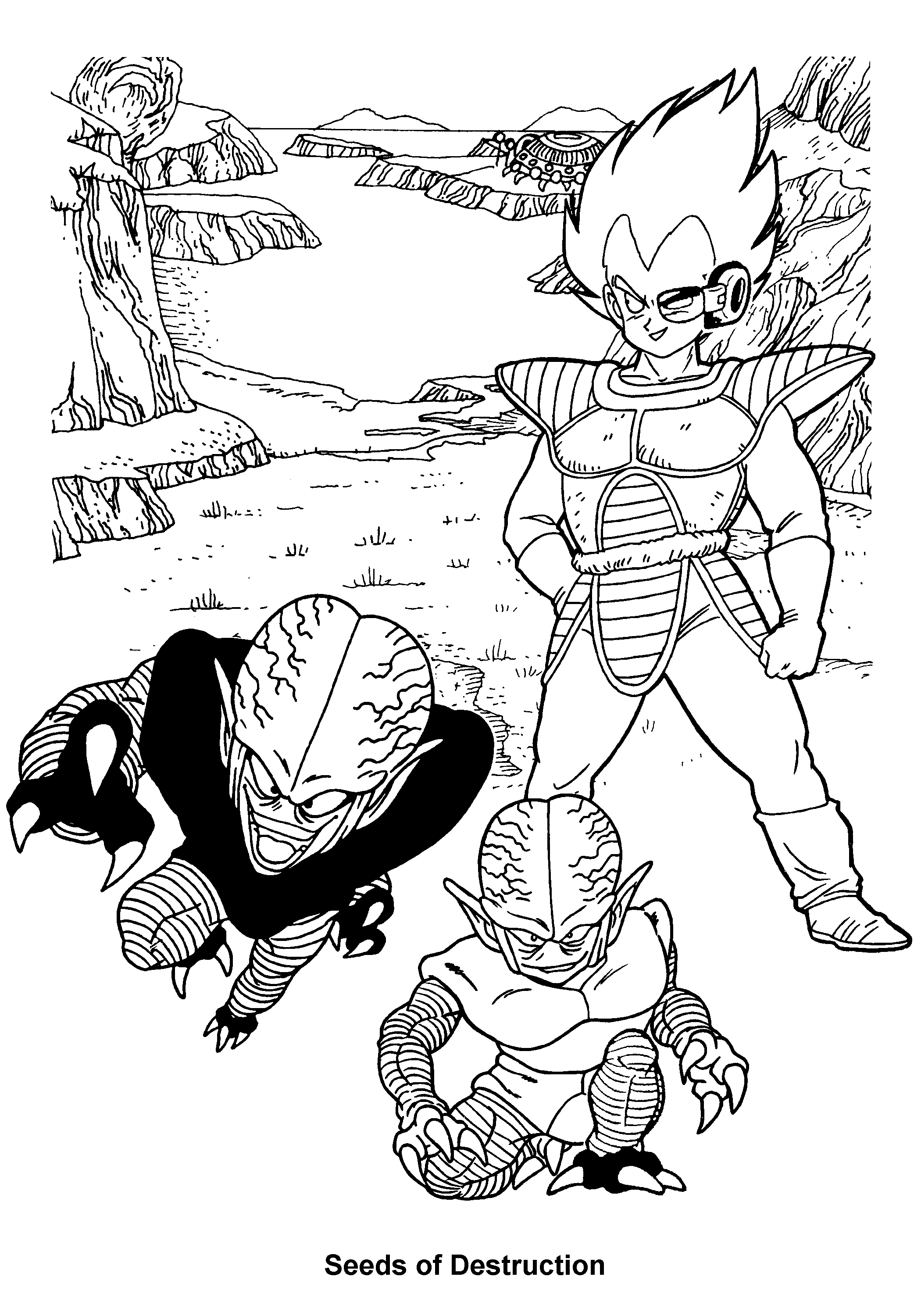Goku en pleine action dans un combat intense