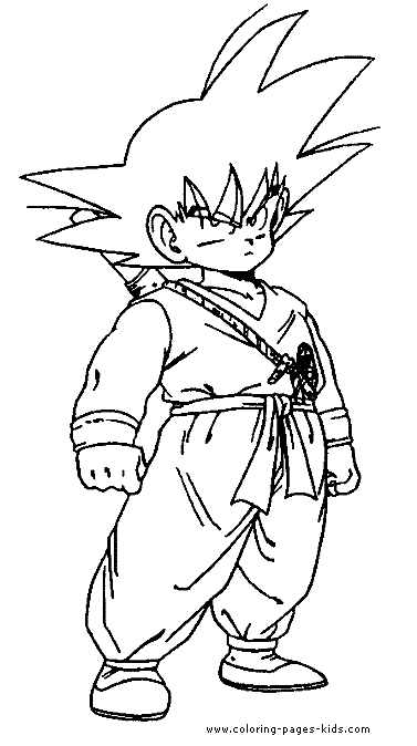 Goku en plein combat dans un décor de Dragon Ball Z