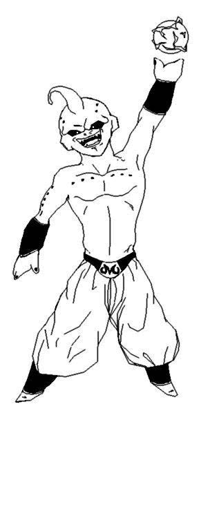 Goku en pleine action, prêt à combattre dans un décor dynamique