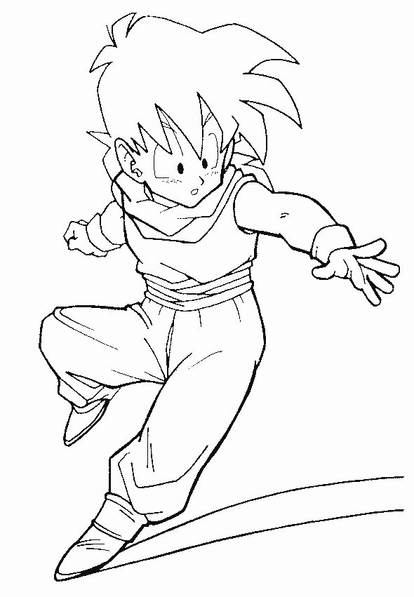 Goku en pleine action face à un adversaire dans un décor dynamique