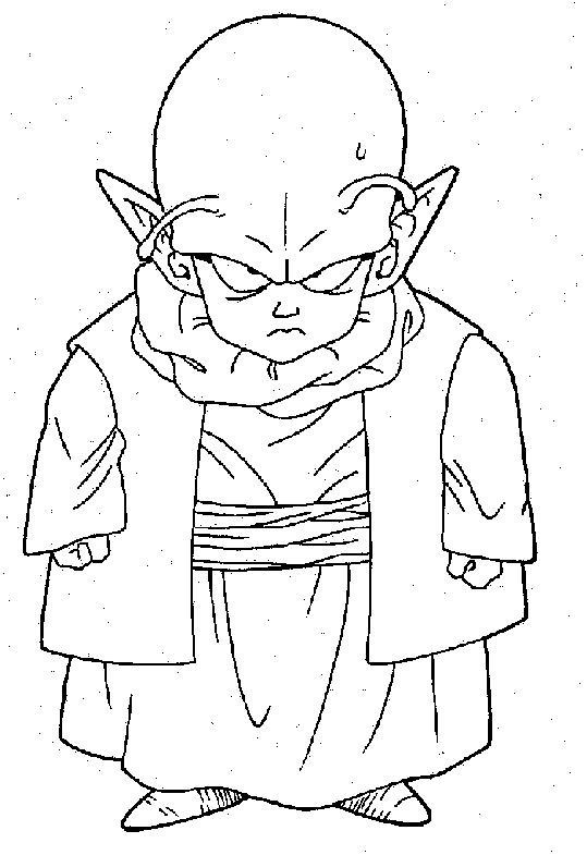 Coloriage de Goku en pleine action dans Dragon Ball Z