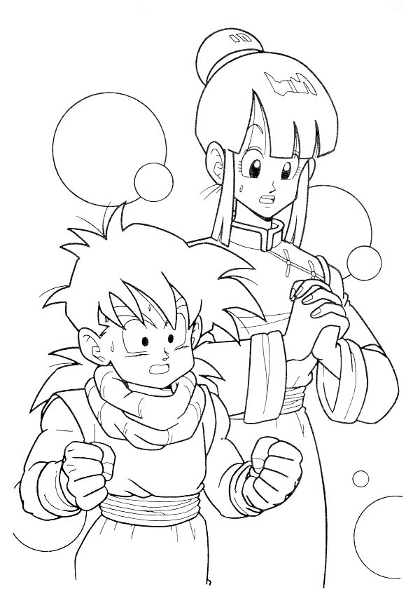 Goku en pleine action pendant un combat intense