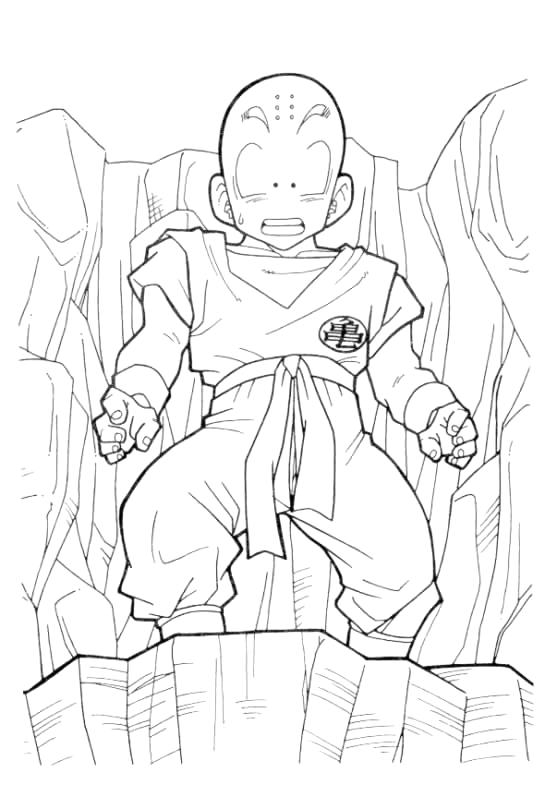 Goku en pleine action avec un puissant Kamehameha sur fond de paysage