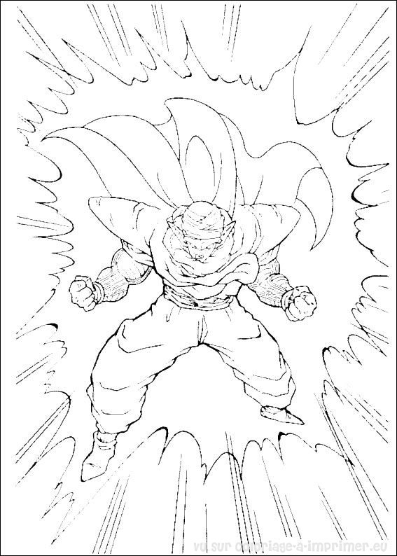 Goku en pleine action dans un combat dynamique