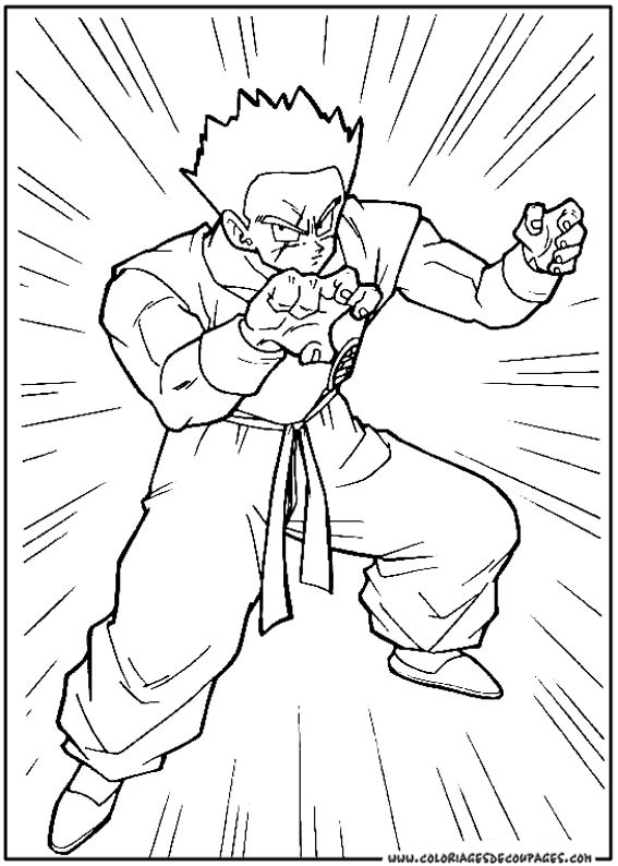 Goku et Vegeta en pleine action, prêts à se battre dans un décor dynamique