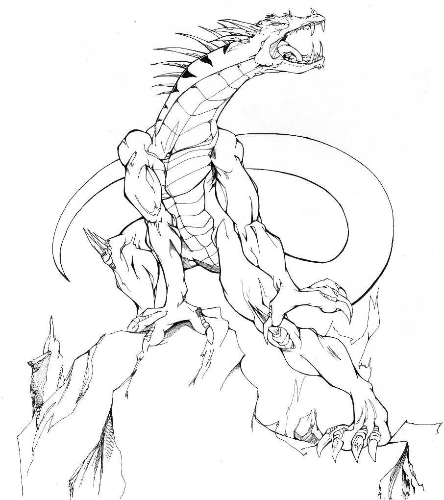 Dragon majestueux dans un paysage montagneux