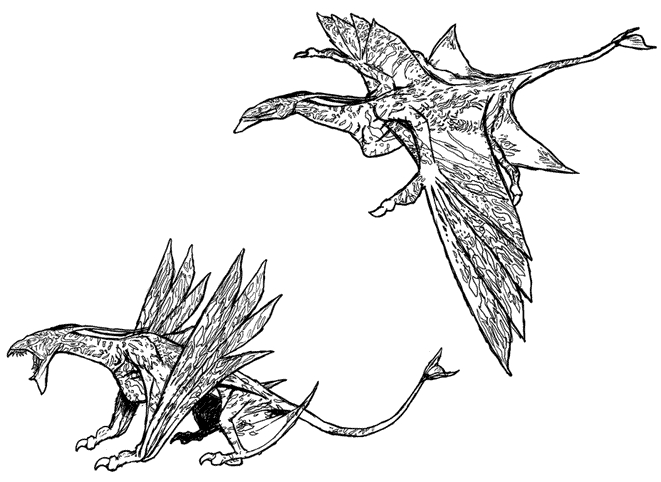 Un dragon majestueux survolant une vallée paisible