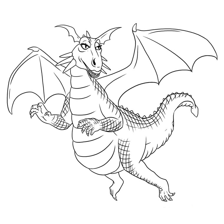 Un dragon majestueux sur un fond de montagnes