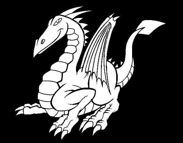 Un dragon majestueux survolant des montagnes