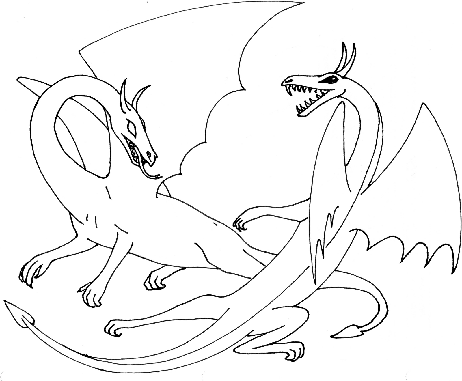 Un dragon majestueux parmi des montagnes escarpées