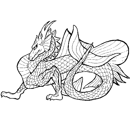 Un dragon majestueux survolant des montagnes