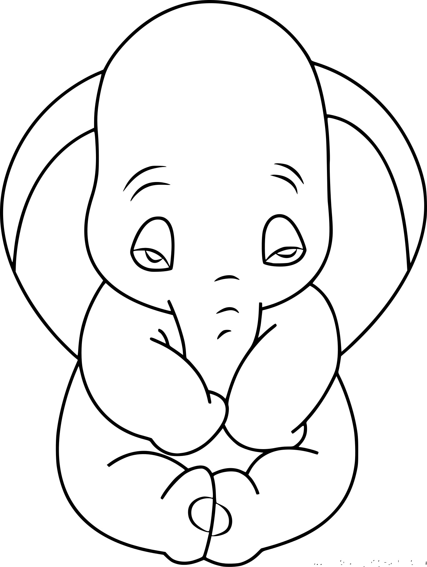 Dumbo et son ami dans un paysage de cirque