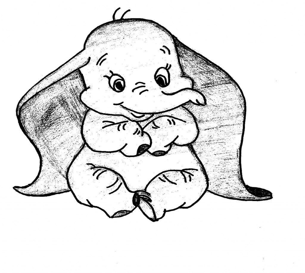 Dumbo et son délicat envol sous un ciel nuageux