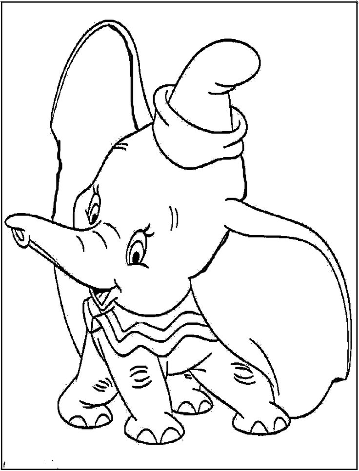 Coloriage de Dumbo volant avec des ballons dans le ciel