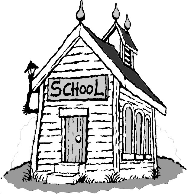 École avec des enfants en train de colorier dans la cour