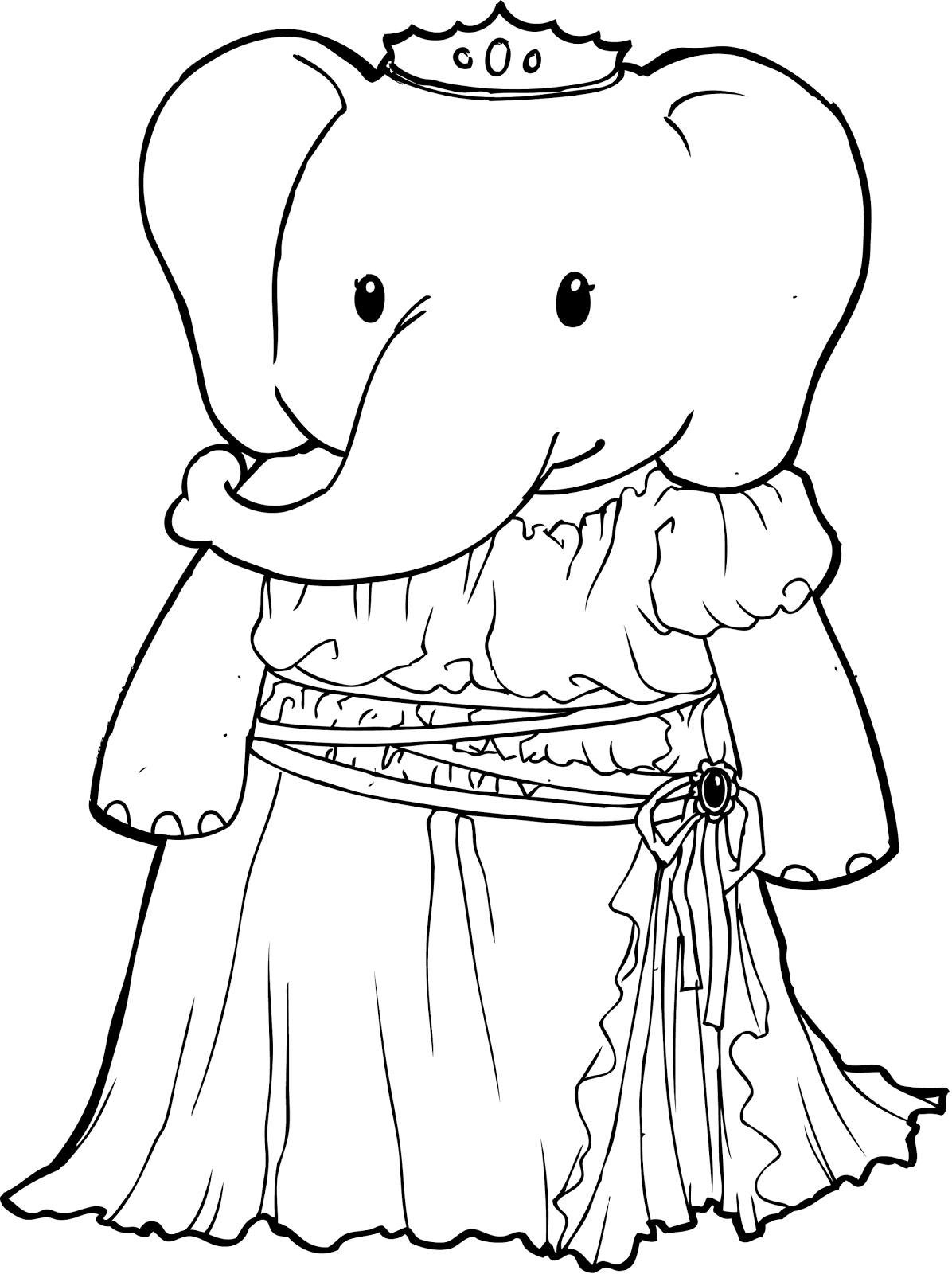 Un éléphant joyeux se balançant sous un arbre