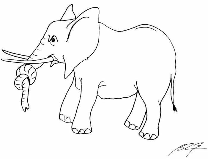 Un éléphant paisible en pleine nature