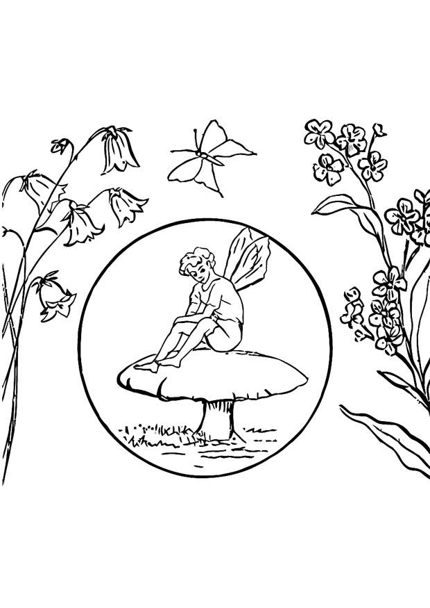 Un elfe joyeux dans un paysage naturel