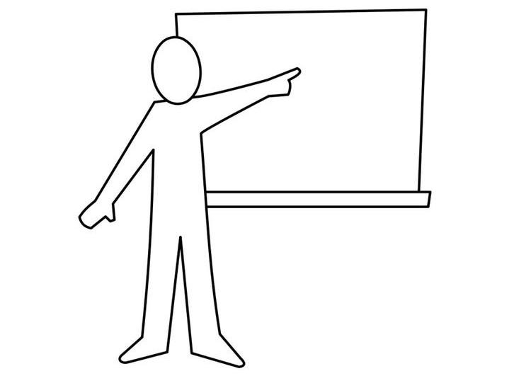 Un enseignant et une enseignante discutant devant un tableau