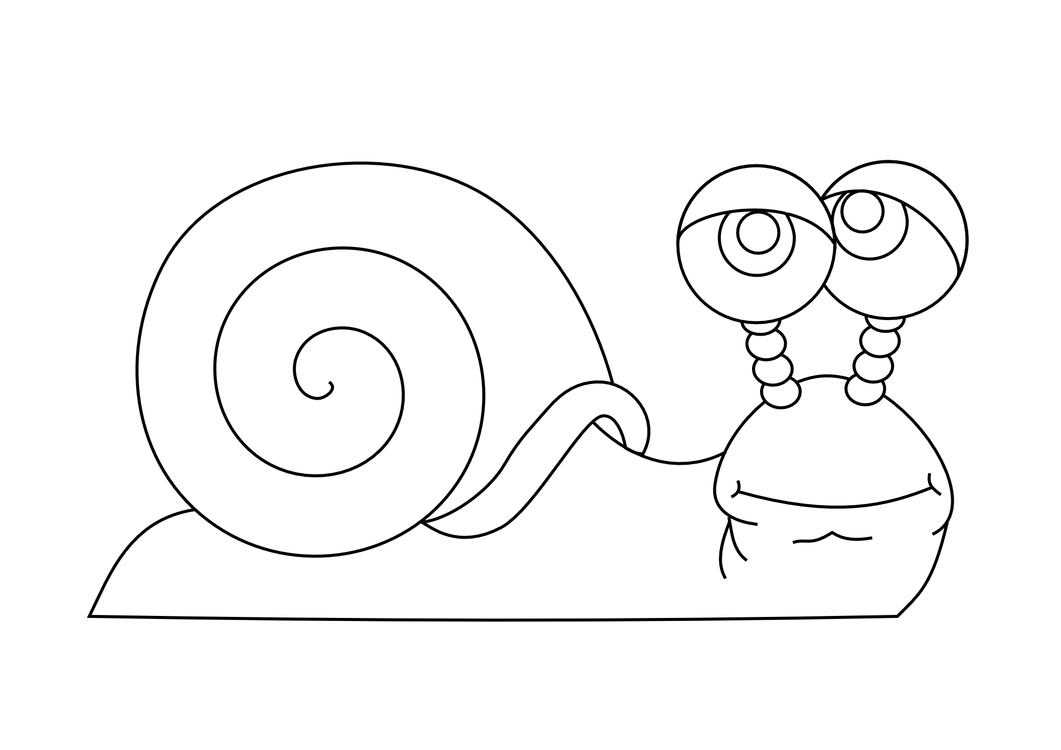 Un escargot joyeux se déplace sur un sol varié