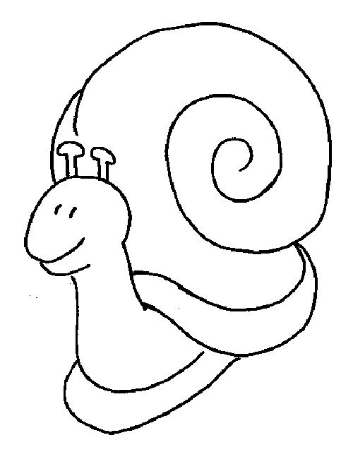 Un escargot sur une feuille, prêt à être colorié