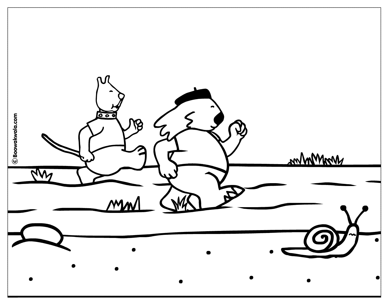 Coloriage d'un escargot sur une feuille avec des détails naturels