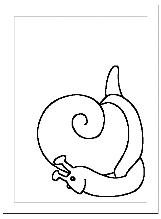 Un escargot sur un fond de nature à colorier