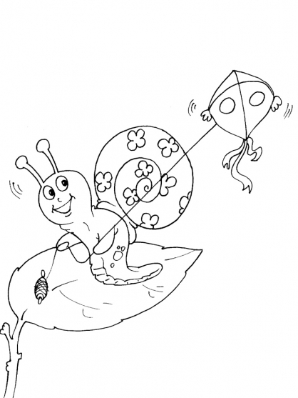 Un escargot joyeux sur une feuille verte Un escargot joyeux sur une feuille verte