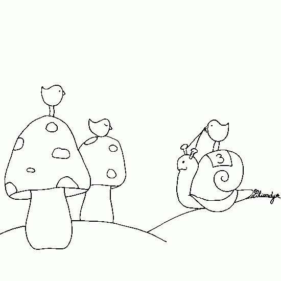 Un escargot paisible évoluant sur un fond de nature