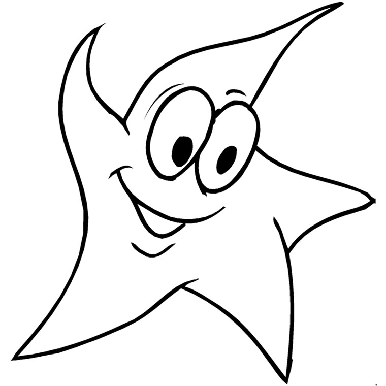 Coloriage d'une étoile de mer sur le sable