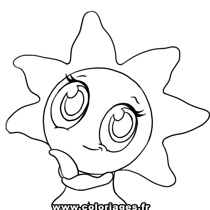 Coloriage d'une étoile de mer sur un fond marin