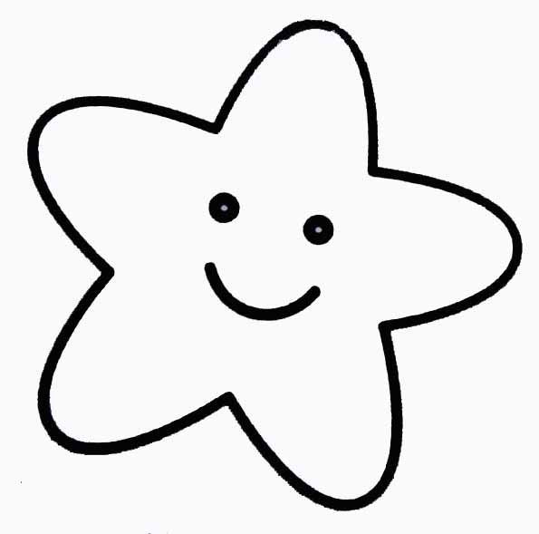 Coloriage d'une étoile à cinq branches avec des motifs variés