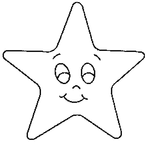 Coloriage d'une étoile au design original sur fond simple