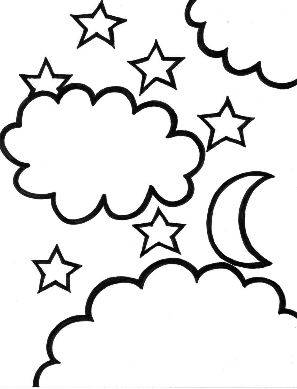Coloriage d'une étoile stylisée entourée de motifs divers