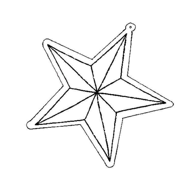 Coloriage d'une étoile stylisée sur fond décoratif