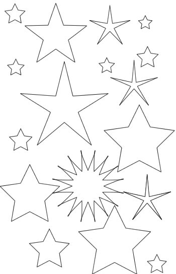 Coloriage d'une étoile ornée de motifs géométriques