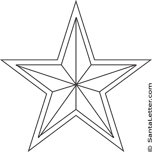 Coloriage d'une étoile avec motifs décoratifs