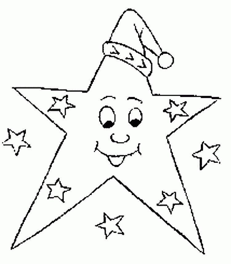 Coloriage d'une étoile stylisée avec des motifs décoratifs