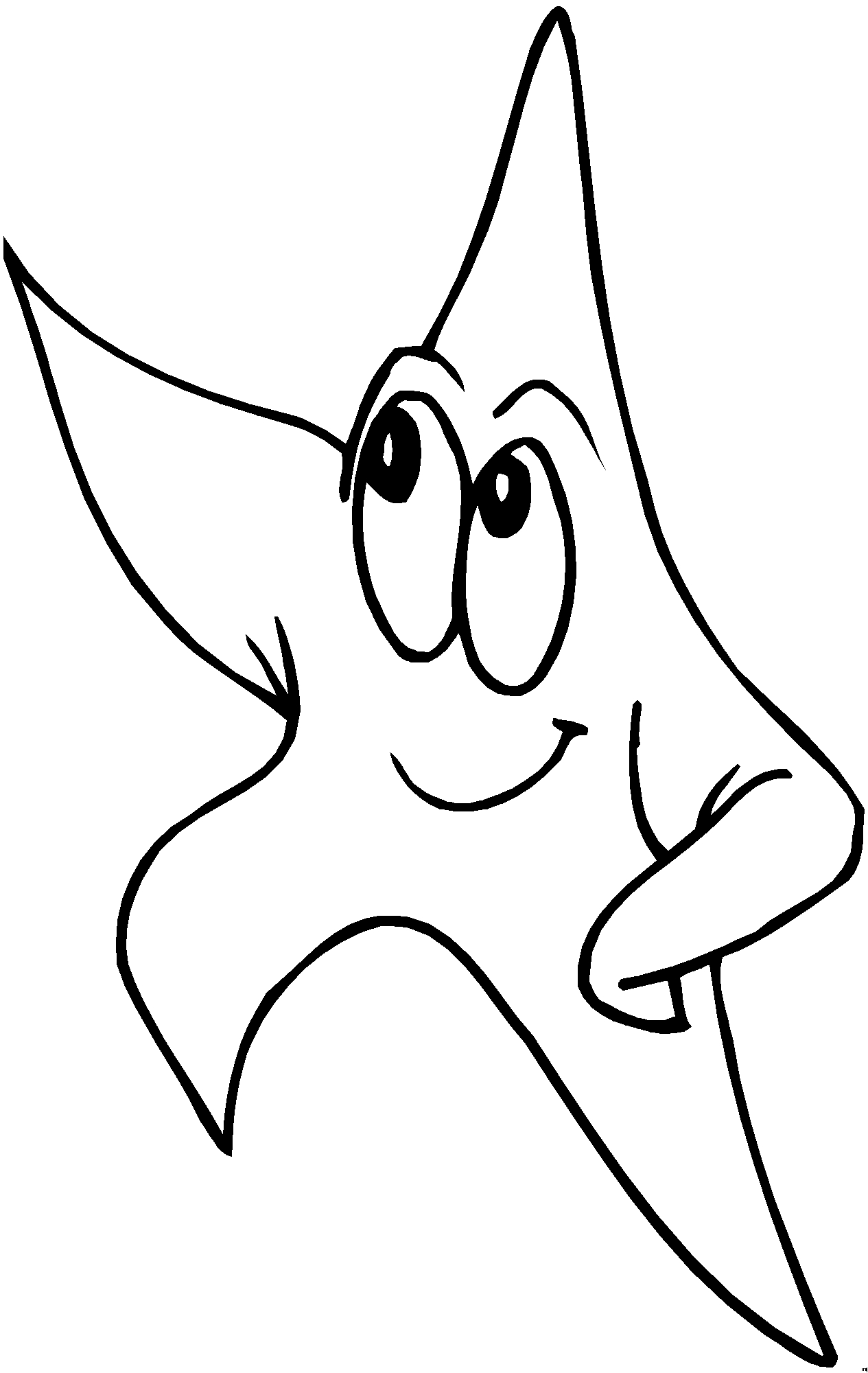 Coloriage d'une étoile entourée de motifs ludiques