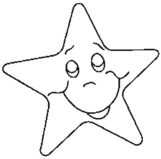 Coloriage d'une étoile au design original sur fond simple